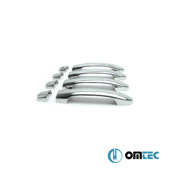 Kapı Kolu 4 Kapı 8 Prç. (H1) Paslanmaz Çelik (Parlak) - Fiat Bravo - HB 5D 198 - (2008 - 2015)