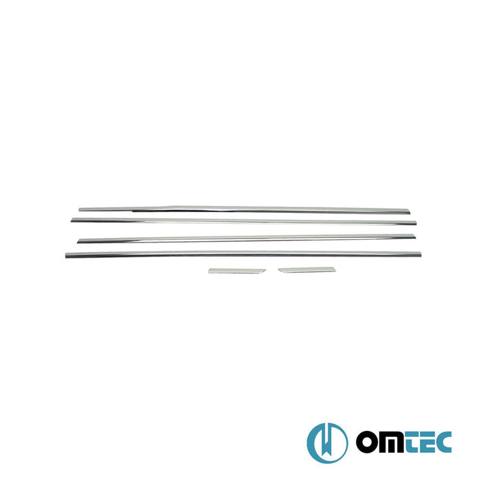 Cam Çıtası 6 Prç. Paslanmaz Çelik (Parlak) - Fiat Bravo - HB 5D 198 - (2008 - 2015)