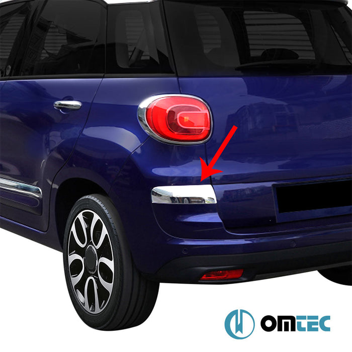 Arka Tampon Köşe Koruma 2 Prç. Paslanmaz - Fiat 500L - MPV 351 FL - (2018 - )