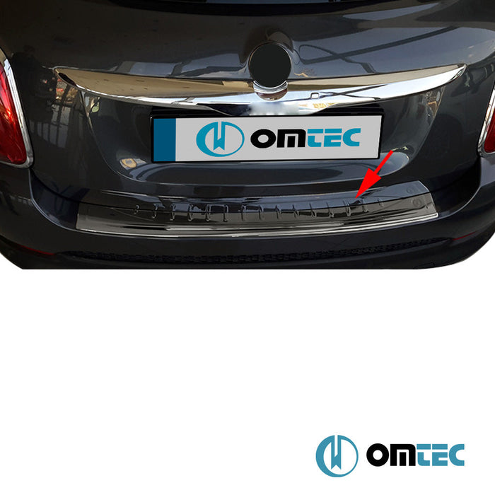 Arka Tampon Eşiği (Siyah) Paslanmaz Çelik - Fiat 500X - SUV 334 - (2015 - )