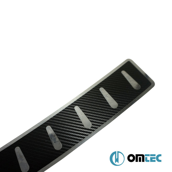 Karbon Folyolu Arka Tampon Eşiği Paslanmaz Çelik - Fiat 500X - SUV 334 - (2015 - )