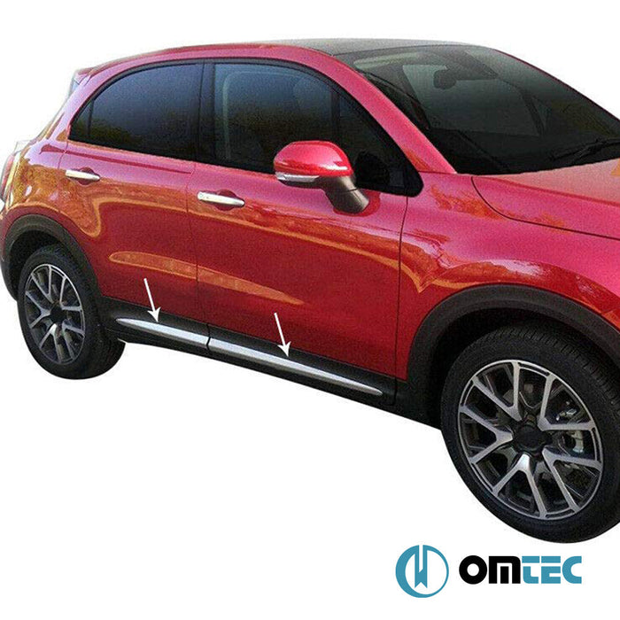 Yan Kapı Çıtası 4 Prç. Paslanmaz Çelik (Parlak) - Fiat 500X - SUV 334 - (2015 - )