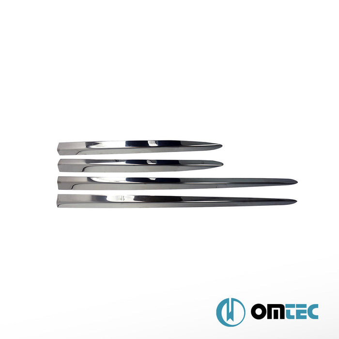 Yan Kapı Çıtası 4 Prç. Paslanmaz Çelik (Siyah) - Fiat 500X - SUV 334 - (2015 - )