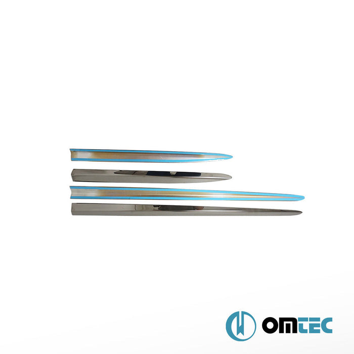 Yan Kapı Çıtası 4 Prç. Paslanmaz Çelik (Siyah) - Fiat 500X - SUV 334 - (2015 - )