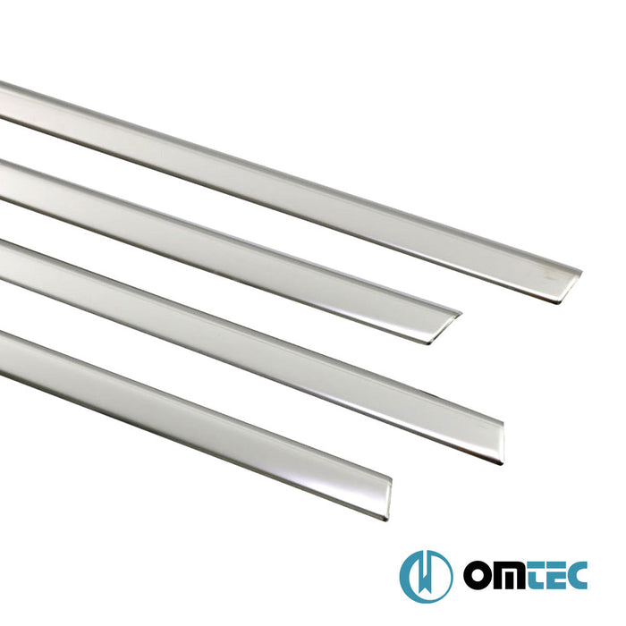 Cam Çıtası 4 Prç. Paslanmaz Çelik (Parlak) - Fiat 500X - SUV 334 - (2015 - )