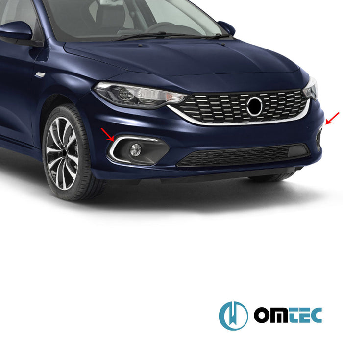 Sis Farı Çerçevesi 2 Prç. ABS Krom - Fiat Tipo - SD 356 PRE - FL - (2015 - 2020)