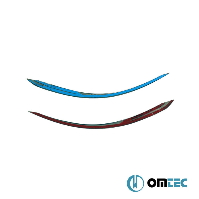 Reflektör Çıtası 2 Prç. Paslanmaz (Siyah) - Dodge Neon - SD III - (2015 - )