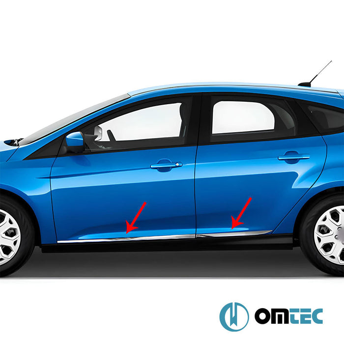 Yan Kapı Çıtası 4 Prç. Paslanmaz Çelik (Parlak) - Hyundai İ30 - HB 5D GD - (2012 - 2016)