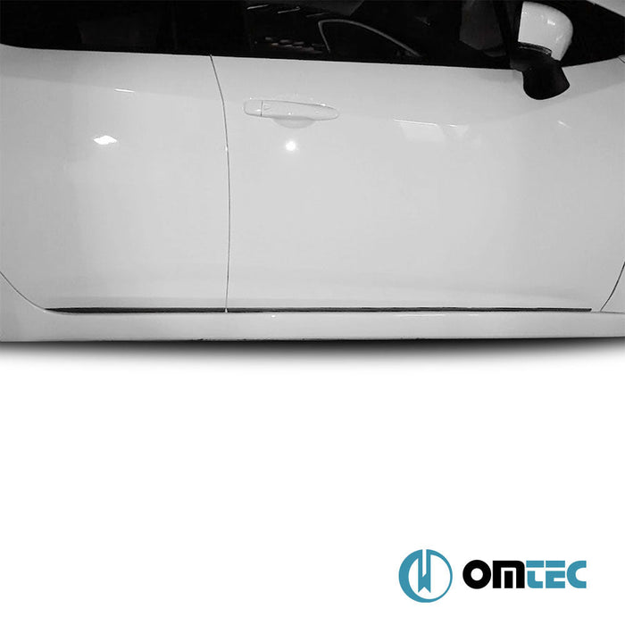 Yan Kapı Çıtası 4 Prç. Paslanmaz Çelik (Siyah) - Nissan Micra V - HB 5D K14 - (2017 - )