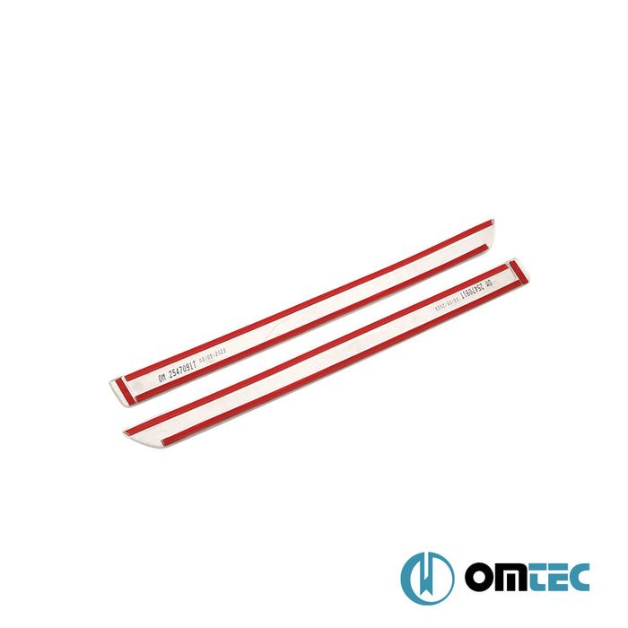 Line Kapı Eşiği 2 Prç. Paslanmaz Çelik (Taşlı) - Fiat Egea Cross - SUV I - (2020 - )