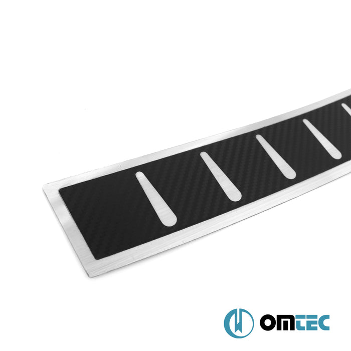 Karbon Folyolu Arka Tampon Eşiği Paslanmaz Çelik - Fiat 500E - HB 3D I - (2020 - )