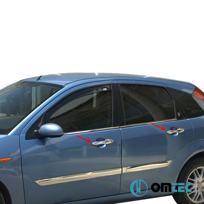 Kapı Kolu 4 Kapı 8 Prç. (H1) Paslanmaz Çelik (Parlak) - Ford Focus - SD I - (1998 - 2005)