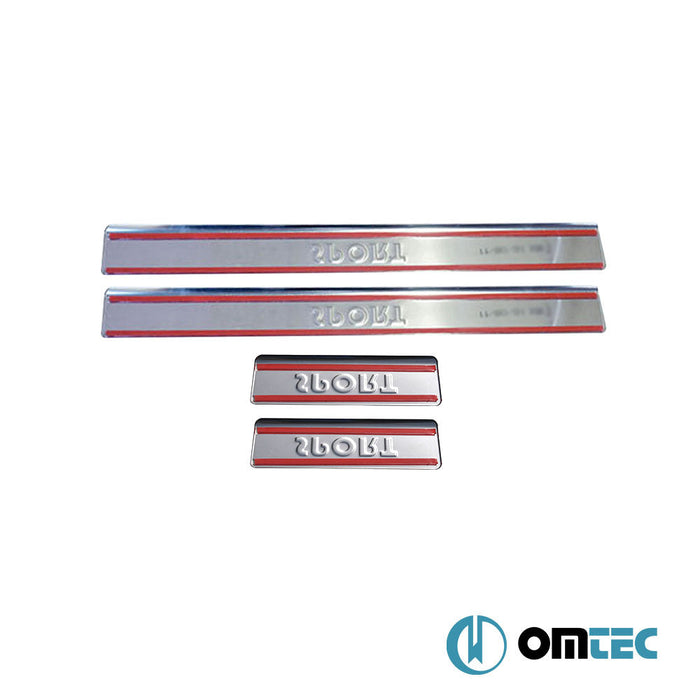 Sport Kapı Eşiği 4 Prç. Paslanmaz Çelik (Parlak) - Ford Focus - SD I - (1998 - 2005)