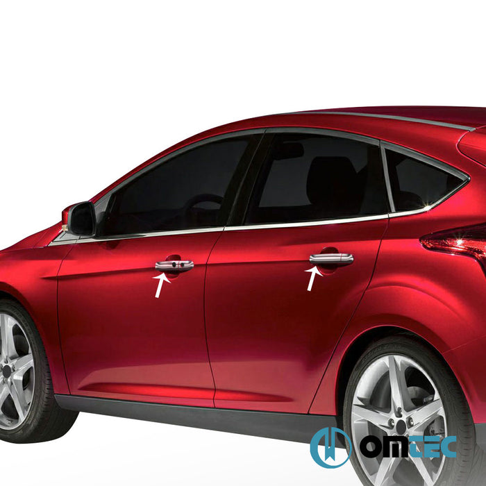 Kapı Kolu 2 Kapı 4 Prç. (H1S1) Paslanmaz Çelik (Parlak) - Ford Focus - HB 3D II - (2005 - 2011)