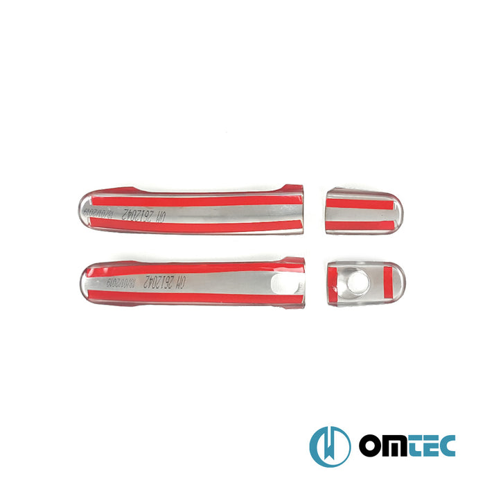 Kapı Kolu 2 Kapı 4 Prç. (H1S1) Paslanmaz Çelik (Parlak) - Ford Focus - HB 3D II - (2005 - 2011)