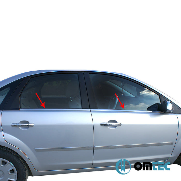 Cam Çıtası 4 Prç. Paslanmaz Çelik (Parlak) - Ford Focus - SW II - (2005 - 2011)