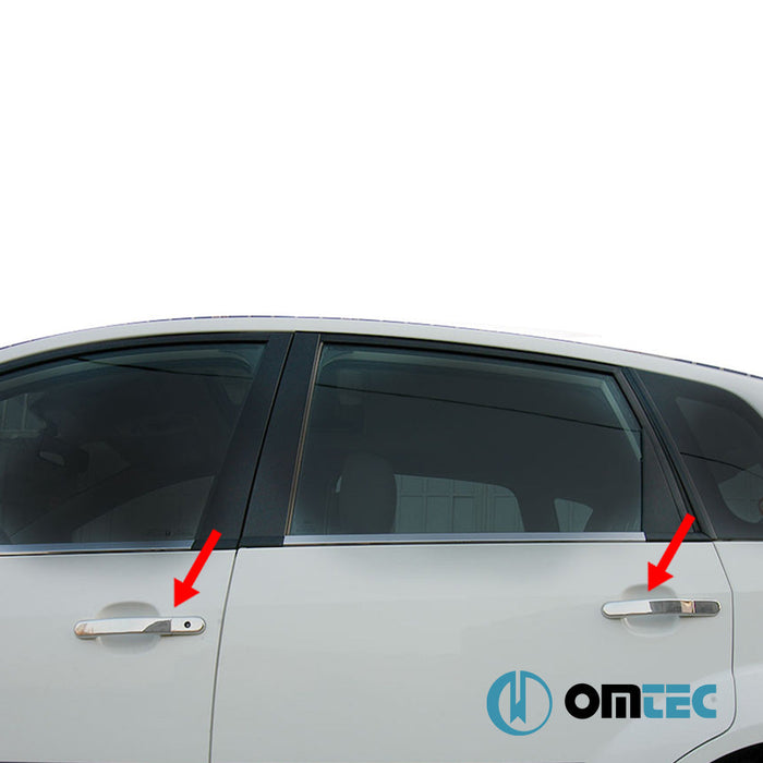 Kapı Kolu 4 Kapı 8 Prç. (H1) Paslanmaz Çelik (Parlak) - Ford Fusion - MPV JU - (2002 - 2012)