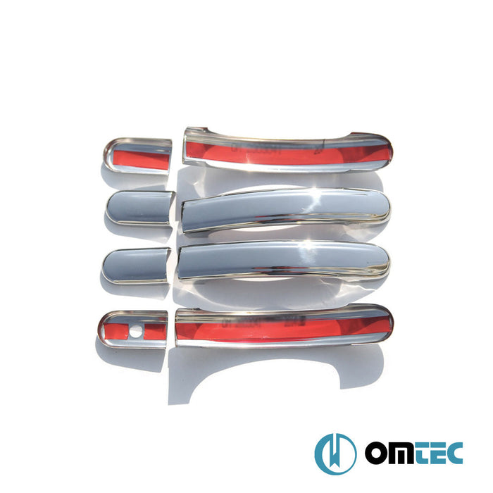 Kapı Kolu 4 Kapı 8 Prç. (H1) Paslanmaz Çelik (Parlak) - Ford Fiesta - HB 5D V - (2002 - 2009)