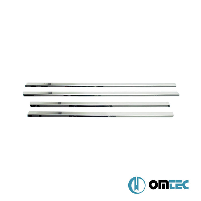 Cam Çıtası 4 Prç. Paslanmaz Çelik (Parlak) - Ford Fiesta - HB 5D V - (2002 - 2009)