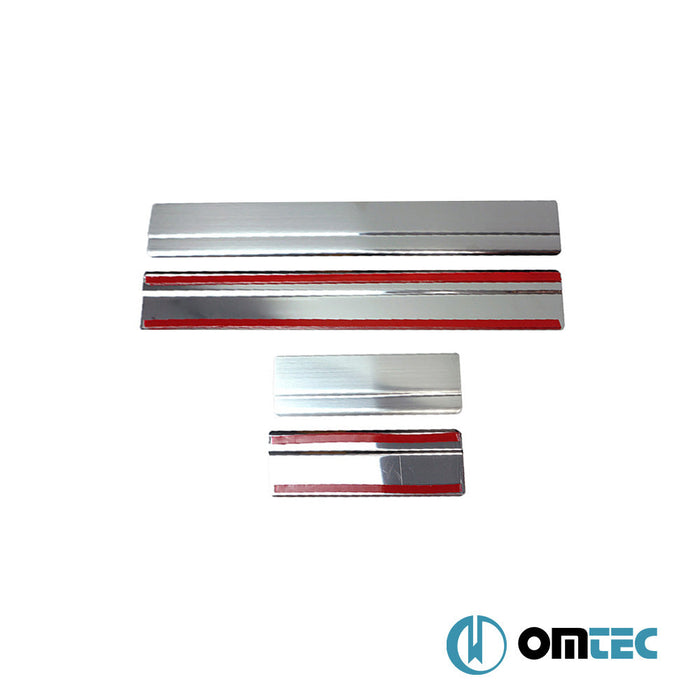 Norm Kapı Eşiği 4 Prç. Paslanmaz Çelik (Parlak) - Ford Fusion - MPV JU - (2002 - 2012)