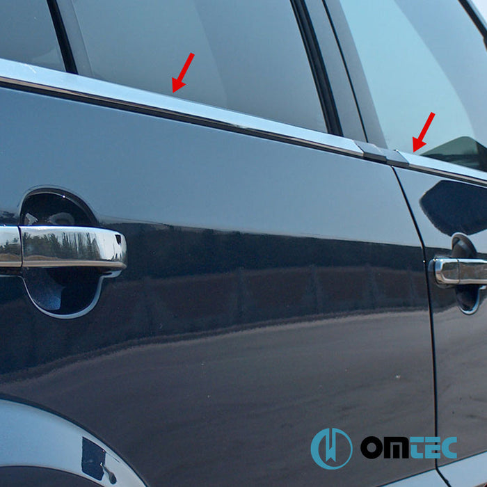 Cam Çıtası 4 Prç. Paslanmaz Çelik (Parlak) - Ford Fusion - MPV JU - (2002 - 2012)