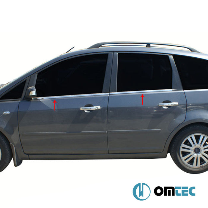 Cam Çıtası 4 Prç. Paslanmaz Çelik (Parlak) - Ford C - Max - MPV I - (2003 - 2010)