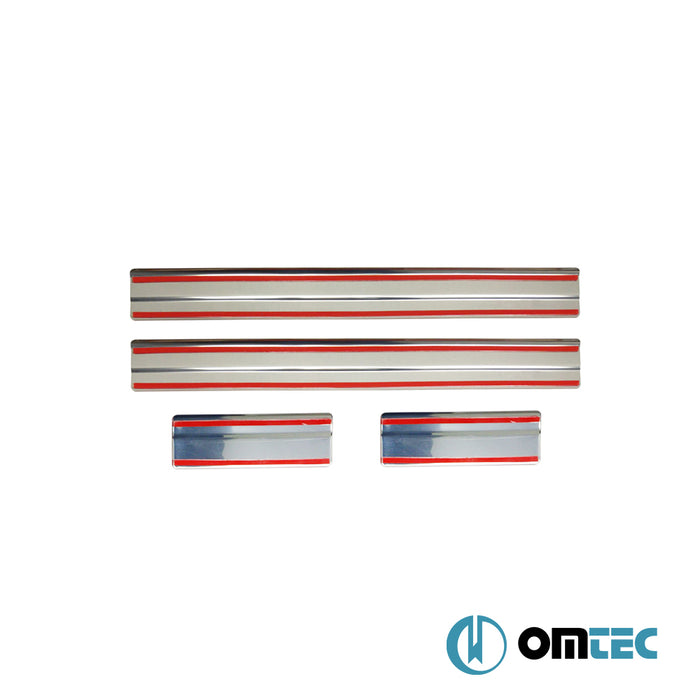 Norm Kapı Eşiği 4 Prç. Paslanmaz Çelik - Ford Mondeo - SD II - (2001 - 2007)