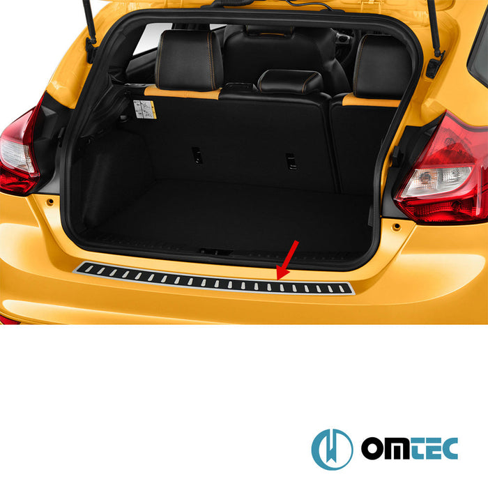 Karbon Folyolu Arka Tampon Eşiği Paslanmaz Çelik - Ford Focus - HB 5D III - (2011 - 2018)