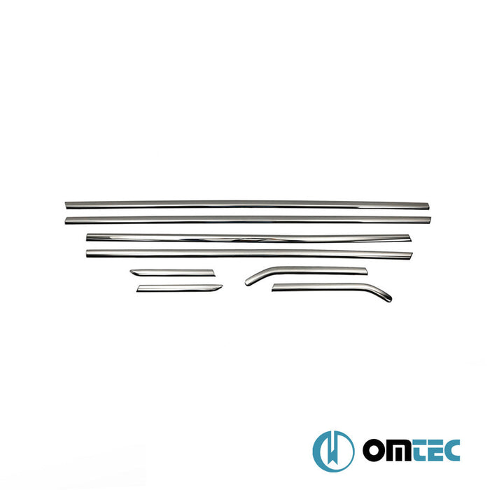 Cam Çıtası 8 Prç. Paslanmaz Çelik (Siyah) - Ford Focus - SD III - (2011 - 2018)