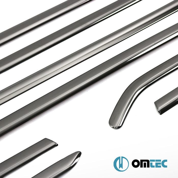 Cam Çıtası 8 Prç. Paslanmaz Çelik (Siyah) - Ford Focus - SD III - (2011 - 2018)