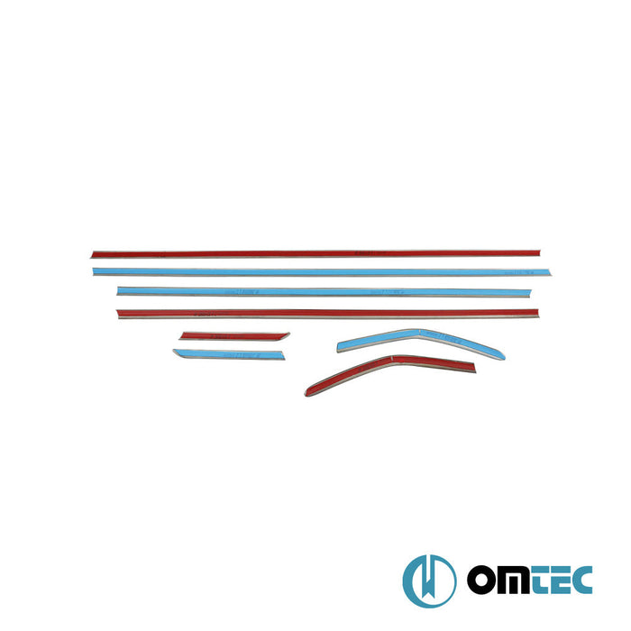 Cam Çıtası 8 Prç. Paslanmaz Çelik (Siyah) - Ford Focus - HB 3D III - (2011 - 2018)