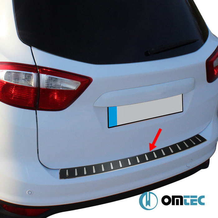 Karbon Folyolu Arka Tampon Eşiği Paslanmaz Çelik - Ford Grand C - Max - MPV DXA/CB7 - (2010 - 2019)