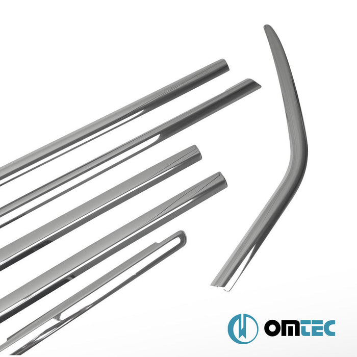 Cam Çıtası 8 Prç. Paslanmaz Çelik (Parlak) - Ford Grand C - Max - MPV DXA/CB7 - (2010 - 2019)