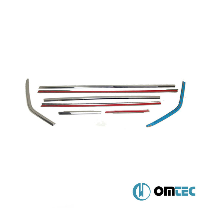 Cam Çıtası 8 Prç. Paslanmaz Çelik (Parlak) - Ford Grand C - Max - MPV DXA/CB7 - (2010 - 2019)