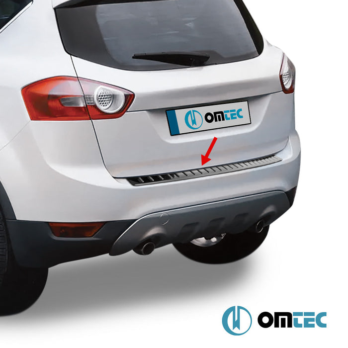 Arka Tampon Eşiği Paslanmaz Çelik (Siyah) - Ford Kuga - SUV C394 - (2008 - 2013)