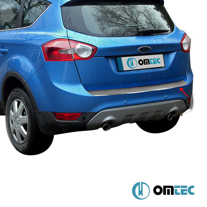 Arka Tampon Eşiği Paslanmaz Çelik (Taşlı) - Ford Kuga - SUV C394 - (2008 - 2013)