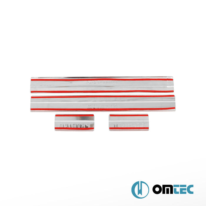 Premium Kapı Eşiği 4 Prç. Paslanmaz Çelik (Parlak) - Ford Mondeo - SD CD345 - (2007 - 2014)