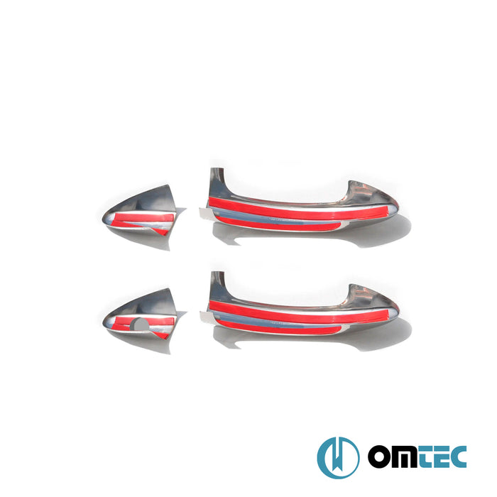 Kapı Kolu 2 Kapı 4 Prç. (H1) Paslanmaz Çelik - Ford Fiesta - HB 5D VI - (2009 - 2017)