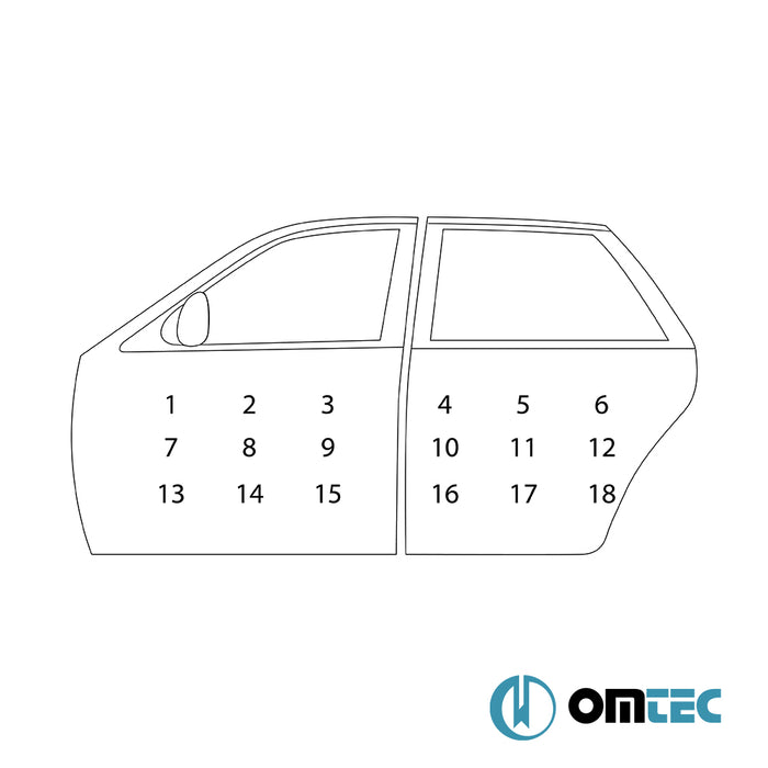 Yan Kapı Dekor Çıtası 2 Prç. (Ön - Arka Uyumlu) - Chery Tiggo 7 Pro Max - SUV I - (2021 - )