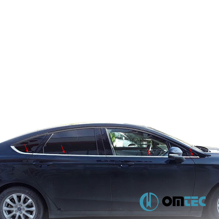 Cam Çıtası 8 Prç. Paslanmaz Çelik (Parlak) - Ford Mondeo - SD CD391 - (2014 - 2022)