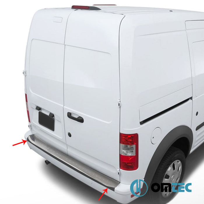Arka Tampon Eşiği Paslanmaz Çelik (Taşlı) - Ford Transit Connect - MVN P65 - (2002 - 2014)
