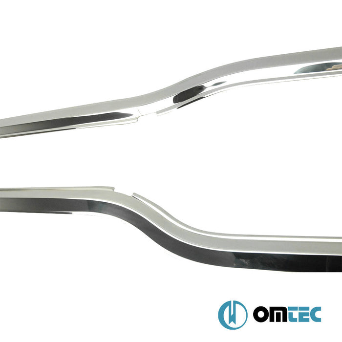 Cam Çıtası 2 Prç. Paslanmaz Çelik (Parlak) - Ford Transit Connect - MVN P65 - (2002 - 2014)