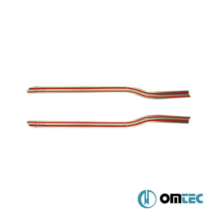 Cam Çıtası 2 Prç. Paslanmaz Çelik (Parlak) - Ford Tourneo Connect - MVN P65 - (2002 - 2014)