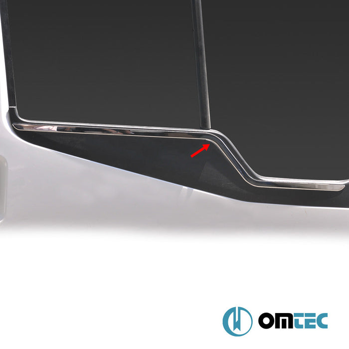 Cam Çıtası 2 Prç. Paslanmaz Çelik (Parlak) - Ford Transit - VAN FA - (2000 - 2014)