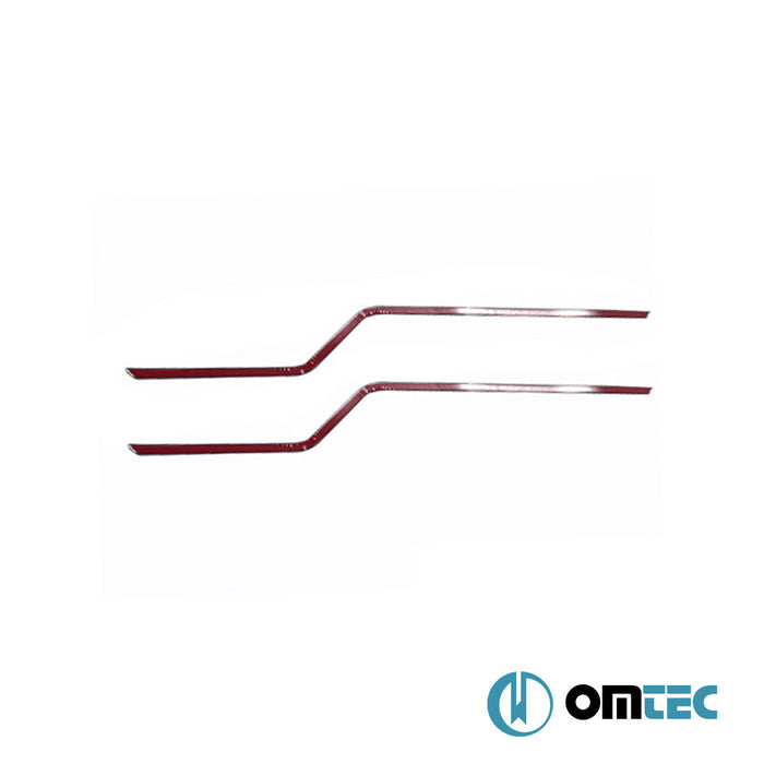 Cam Çıtası 2 Prç. Paslanmaz Çelik (Parlak) - Ford Transit - VAN FA - (2000 - 2014)