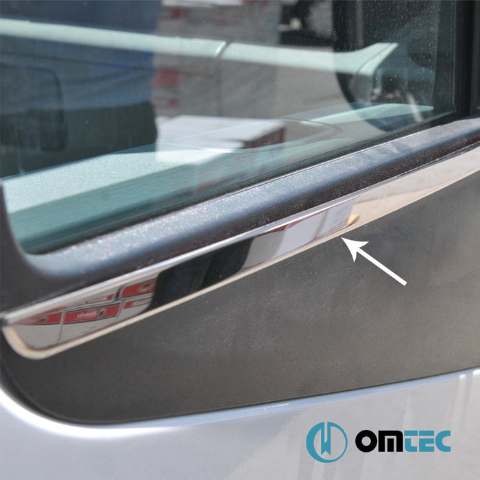 Cam Çıtası 2 Prç. Paslanmaz Çelik (Parlak) - Ford Transit - VAN FA - (2000 - 2014)