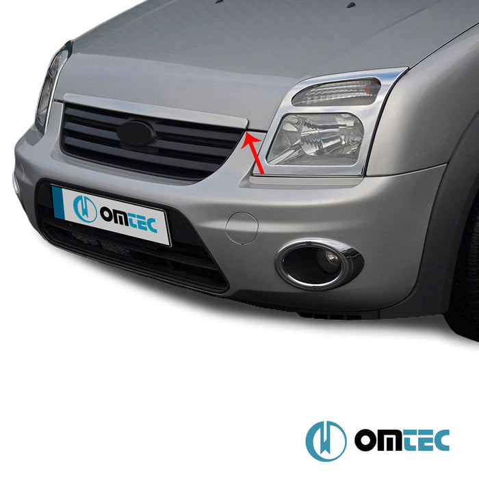 Kaput Çıtası Paslanmaz (Parlak) - Ford Transit Connect - MVN P65 FL II - (2009 - 2014)