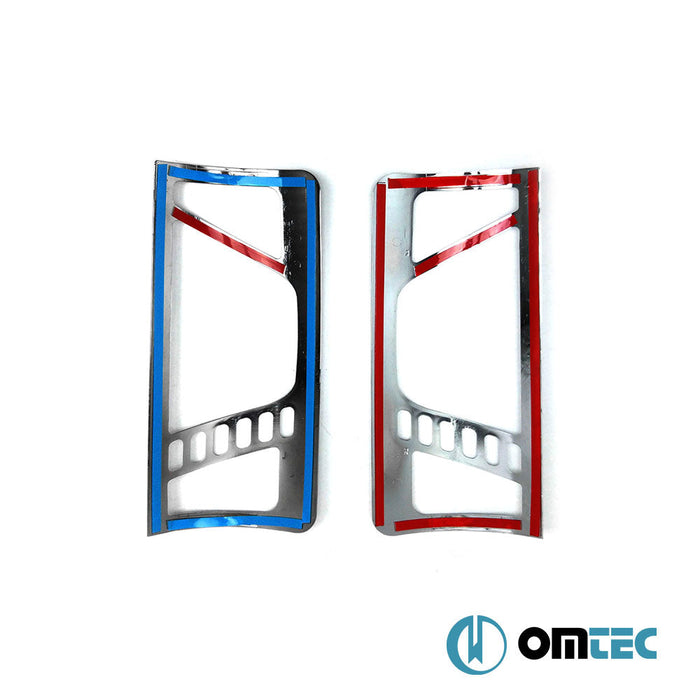 Stop Çerçevesi 2 Prç. ABS Siyah Krom - Ford Transit Connect - MVN P65 FL - (2009 - 2014)