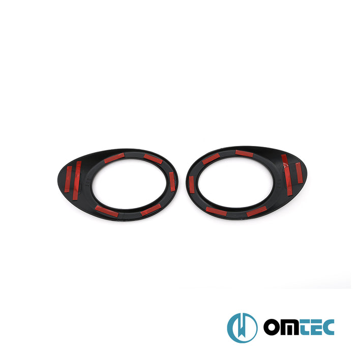 Sis Farı Çerçevesi 2 Prç. Piano Siyah - Ford Transit Connect - MVN P65 - (2002 - 2014)