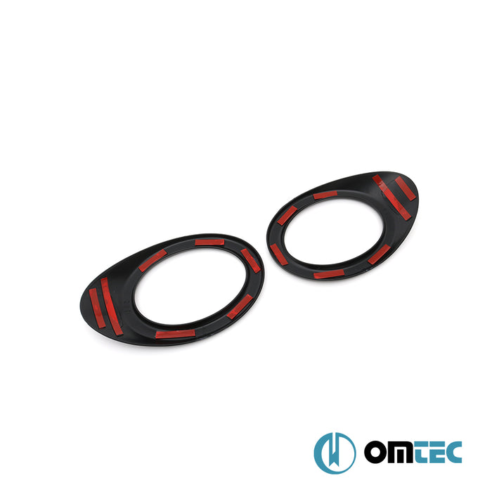 Sis Farı Çerçevesi 2 Prç. Piano Siyah - Ford Transit Connect - MVN P65 - (2002 - 2014)